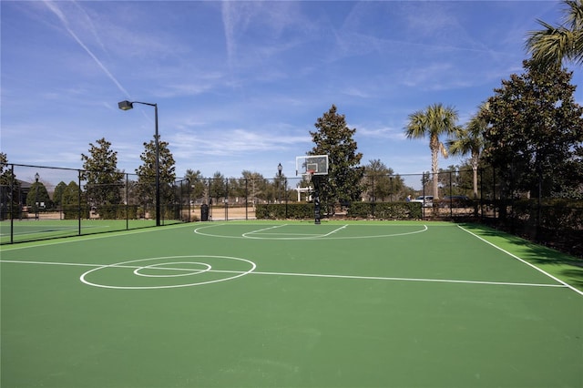 view of basketball court