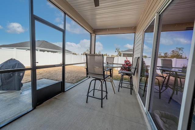 view of sunroom / solarium