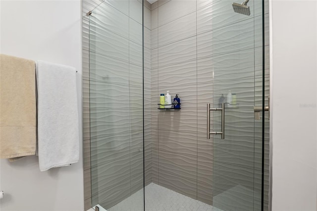 bathroom with walk in shower