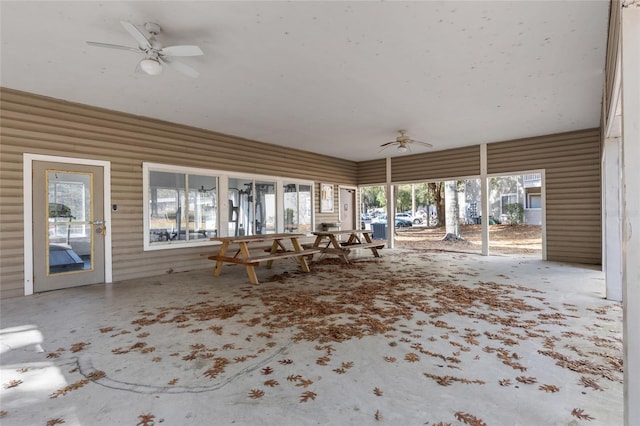 view of patio / terrace with ceiling fan