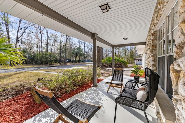 view of patio / terrace featuring covered porch