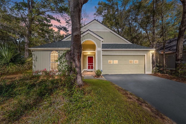 view of front of home featuring a garage