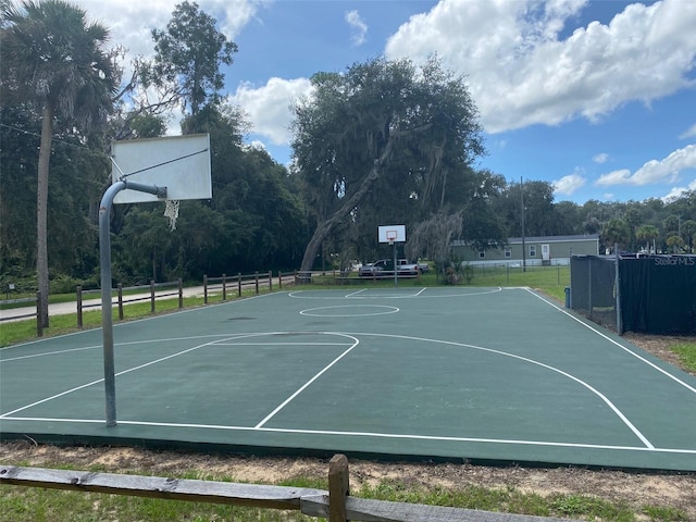 view of basketball court