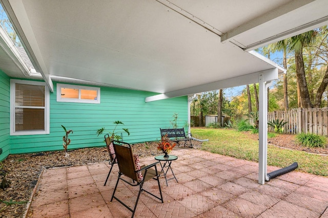 view of patio / terrace with fence