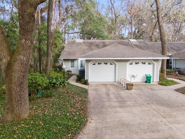 ranch-style home with a garage