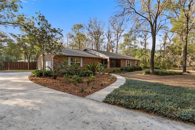 ranch-style house with a garage