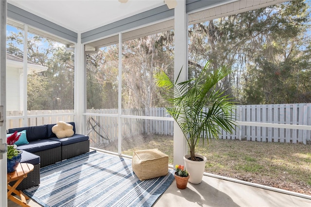 view of sunroom / solarium