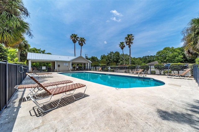 view of pool with a patio