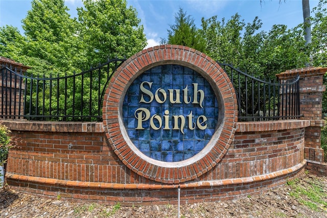 view of community sign