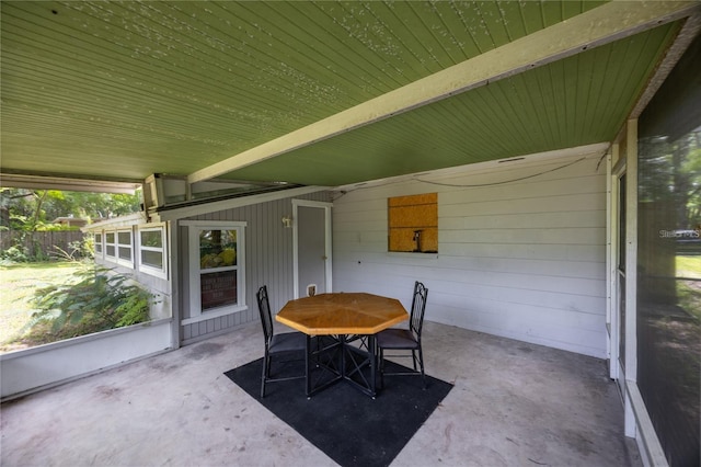 view of sunroom