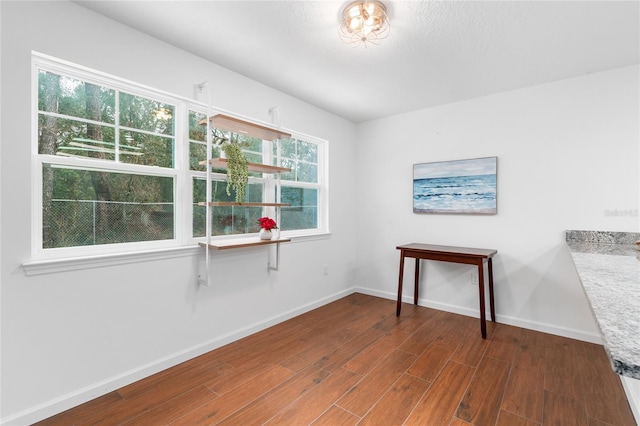 empty room featuring hardwood / wood-style flooring