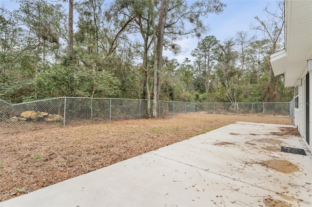 view of yard with a patio area