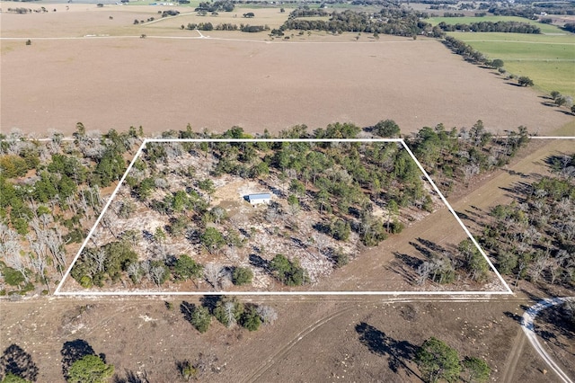 drone / aerial view featuring a rural view
