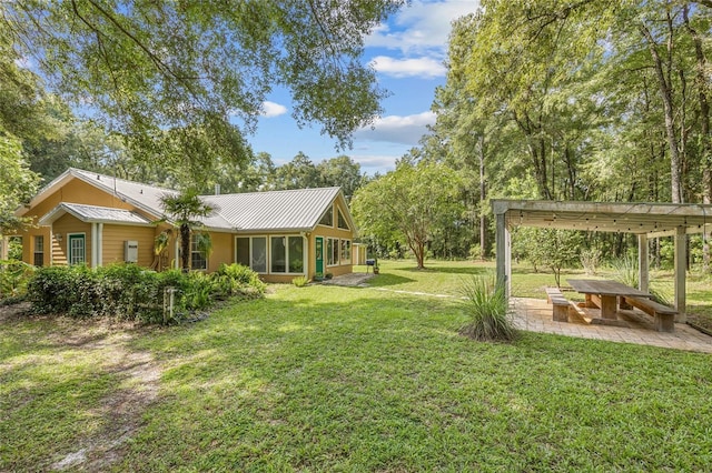 view of yard with a patio