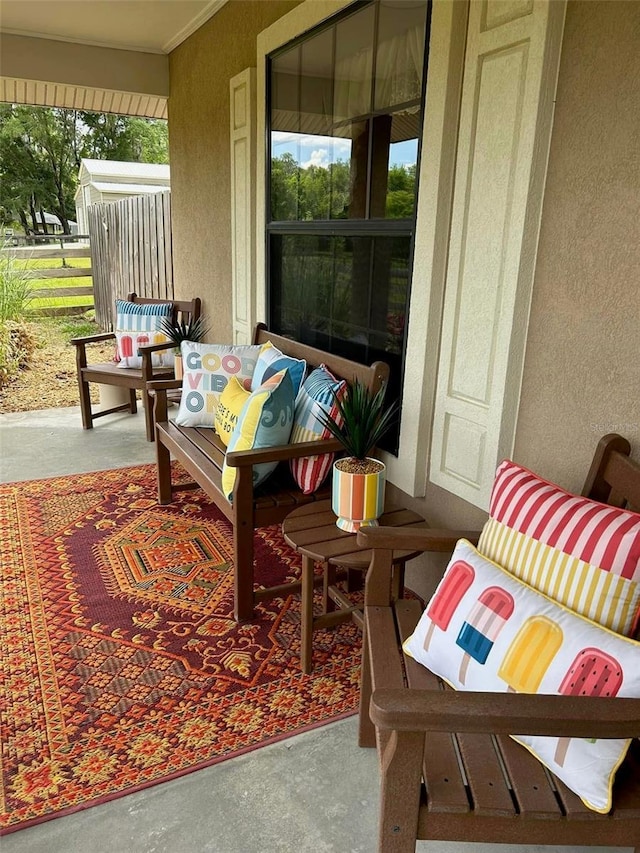 view of patio / terrace with a porch