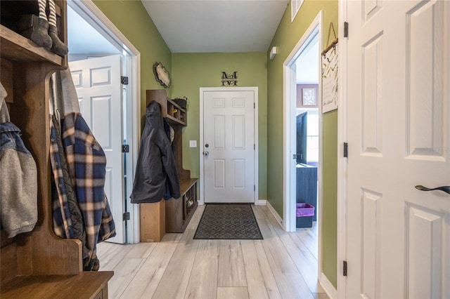 interior space featuring light wood-type flooring