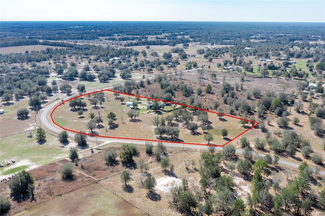 drone / aerial view featuring a rural view