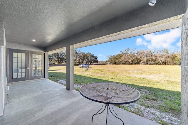 view of patio with french doors