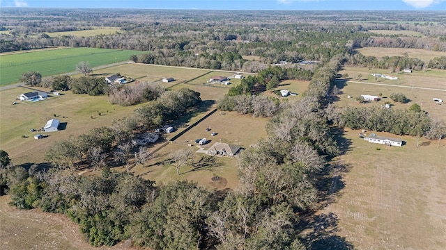 bird's eye view featuring a rural view