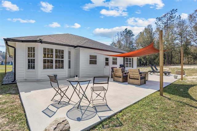 view of patio featuring an outdoor hangout area