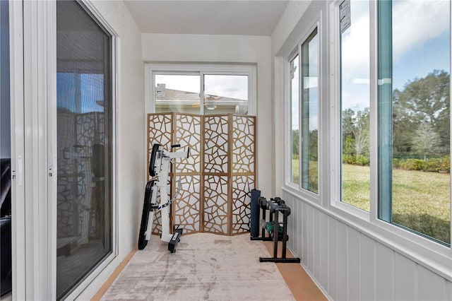 sunroom featuring plenty of natural light