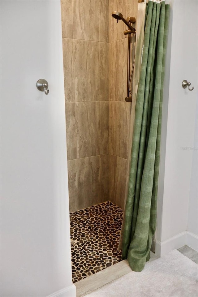 bathroom with walk in shower