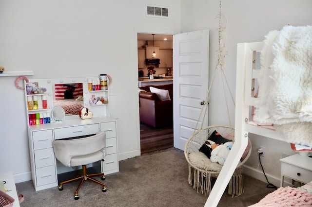 office area with carpet floors