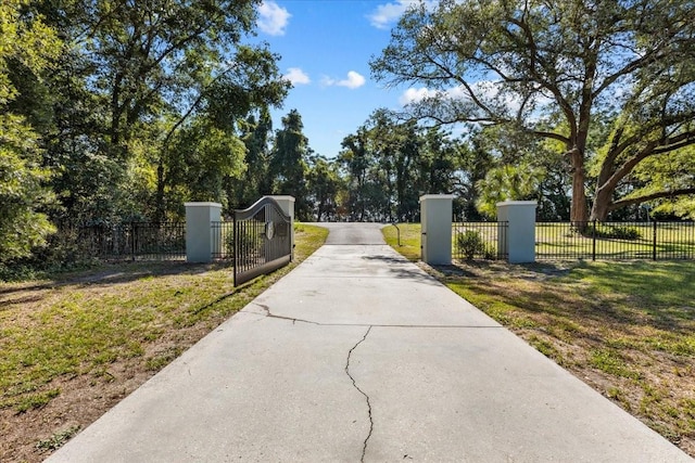 exterior space with a fenced front yard