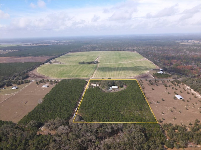 bird's eye view featuring a rural view