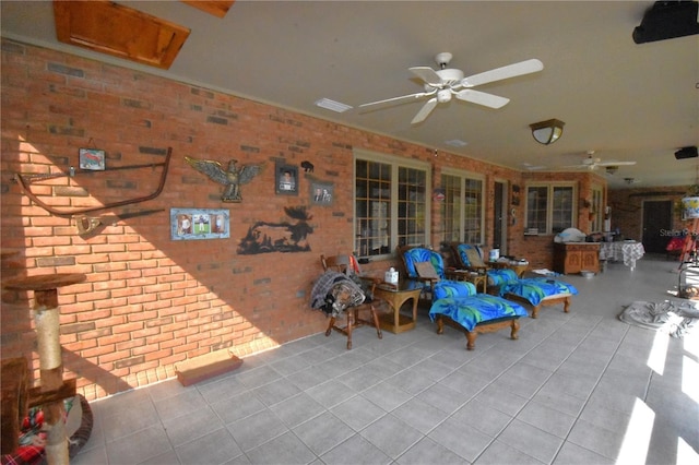 view of patio / terrace with ceiling fan