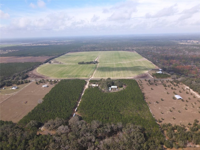 bird's eye view with a rural view