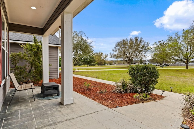 view of patio / terrace with a porch