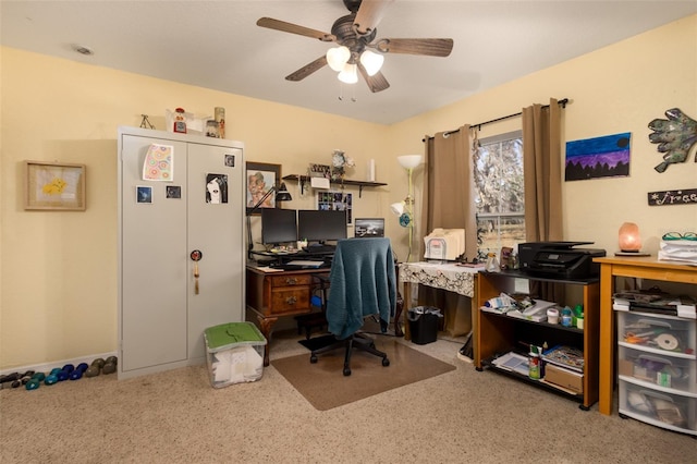 office with ceiling fan