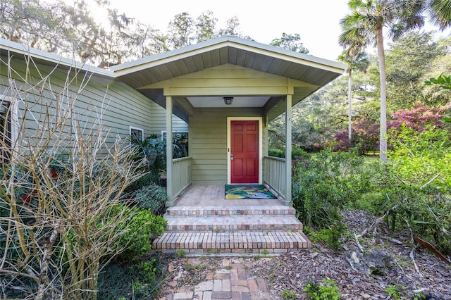 view of doorway to property