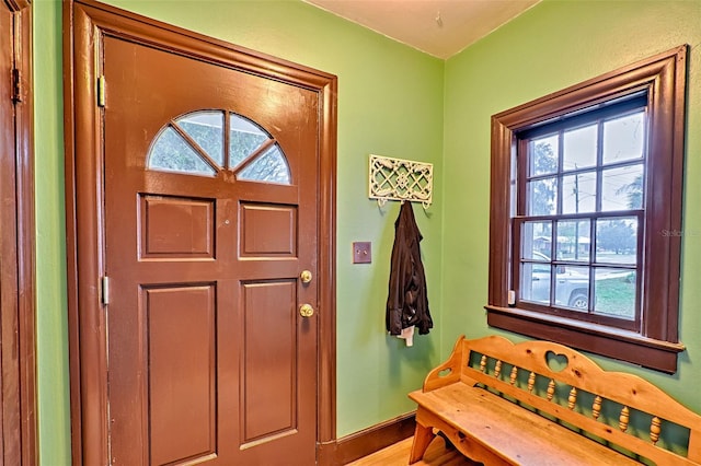 foyer entrance with baseboards