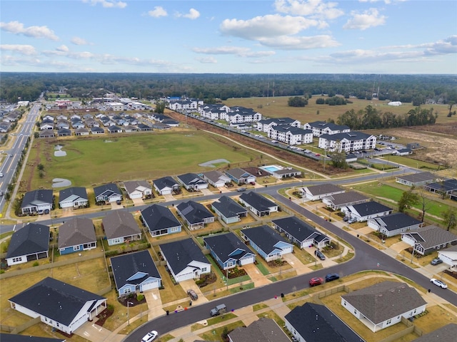 bird's eye view featuring a residential view