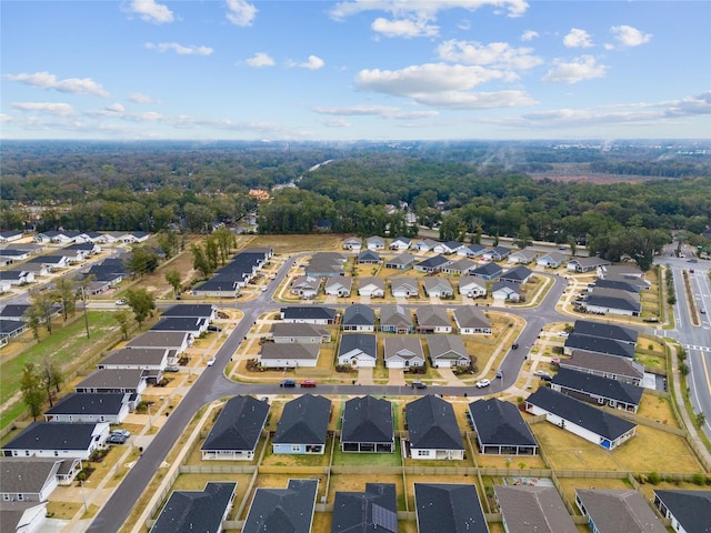 bird's eye view with a residential view