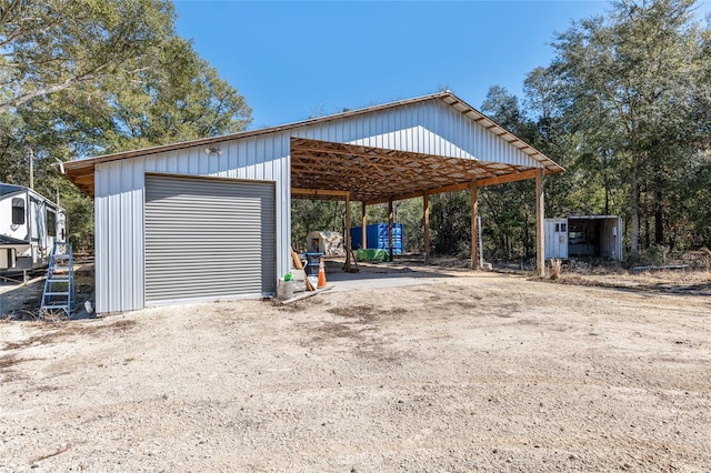 garage with a detached garage