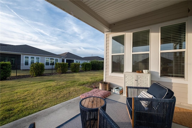 view of patio / terrace with fence