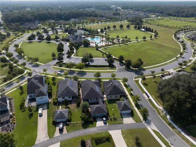 aerial view featuring a residential view