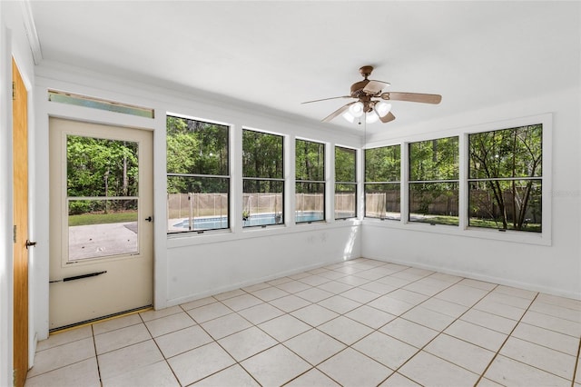 4031 NW 75th St, Gainesville, FL 32606 - unfurnished sunroom featuring tile patterned flooring