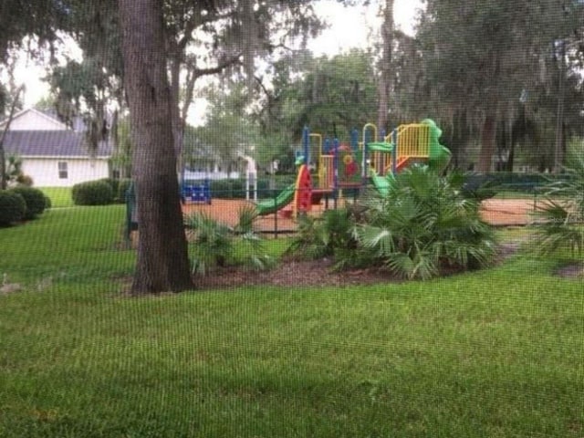 communal playground with a yard