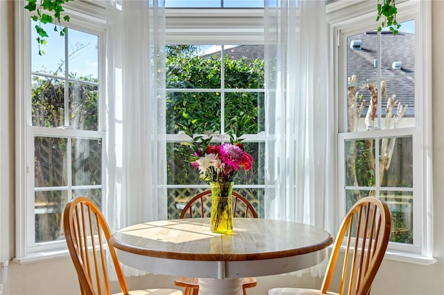 view of dining space