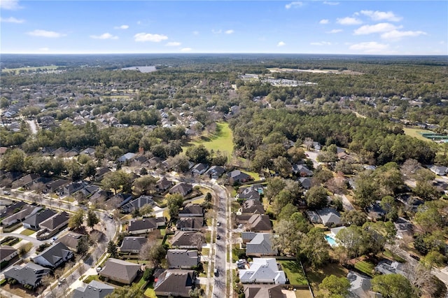 aerial view featuring a residential view