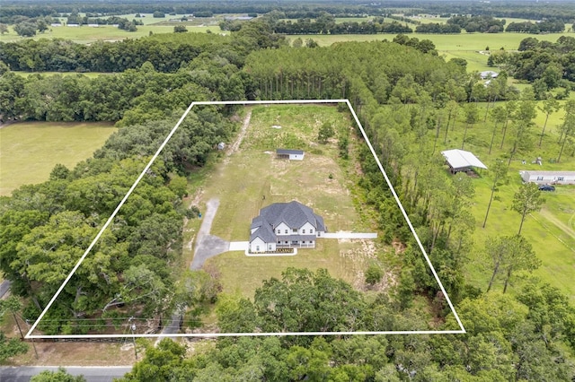 bird's eye view featuring a rural view