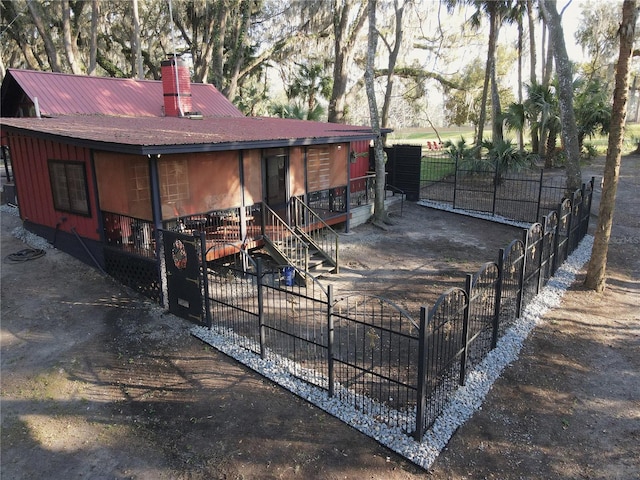 exterior space featuring fence