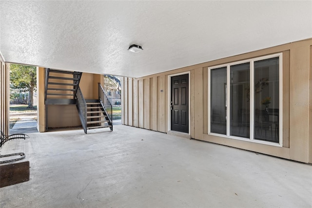 view of patio featuring stairs