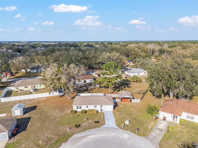 aerial view featuring a residential view