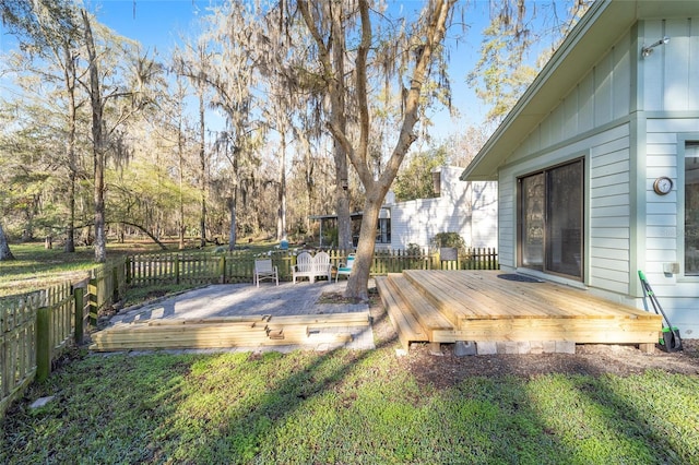 wooden deck with fence