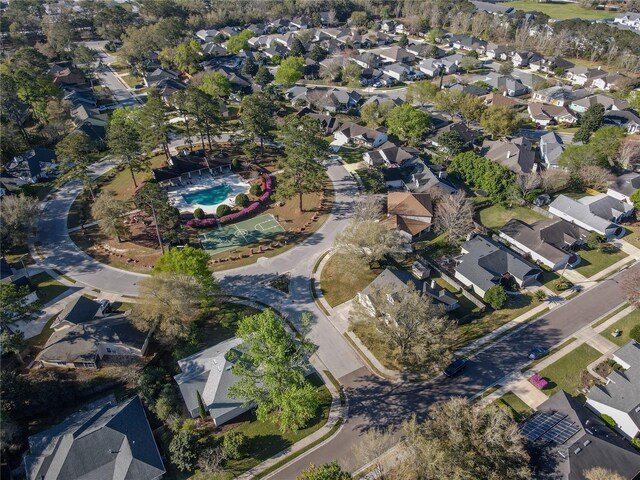 aerial view featuring a residential view